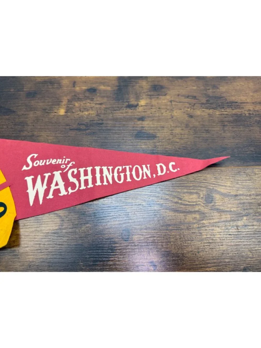 Vintage 1960 Washington D.C. Souvenir Felt Pennant 18 inches